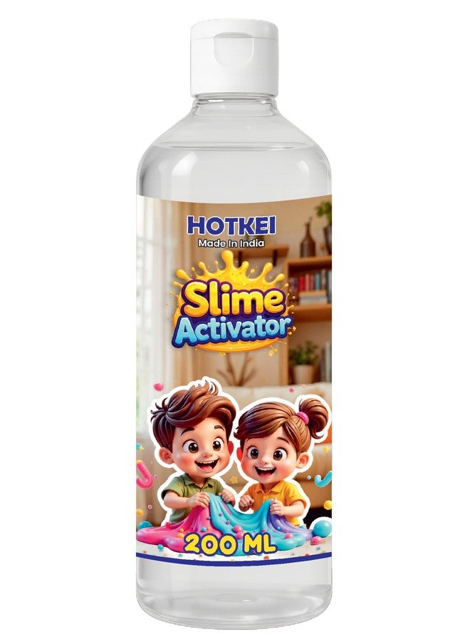 HOTKEI (200 ml) Slime Activator DIY Magic Toy Jelly Putty Making kit Set Borax Slime Activator Liquid Gel Toy for Boys Girls Kids for Making Slimes at Home - Image 1